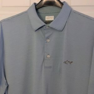 Greg Norman Gray, Blue Polo, Golf Shirt . XL